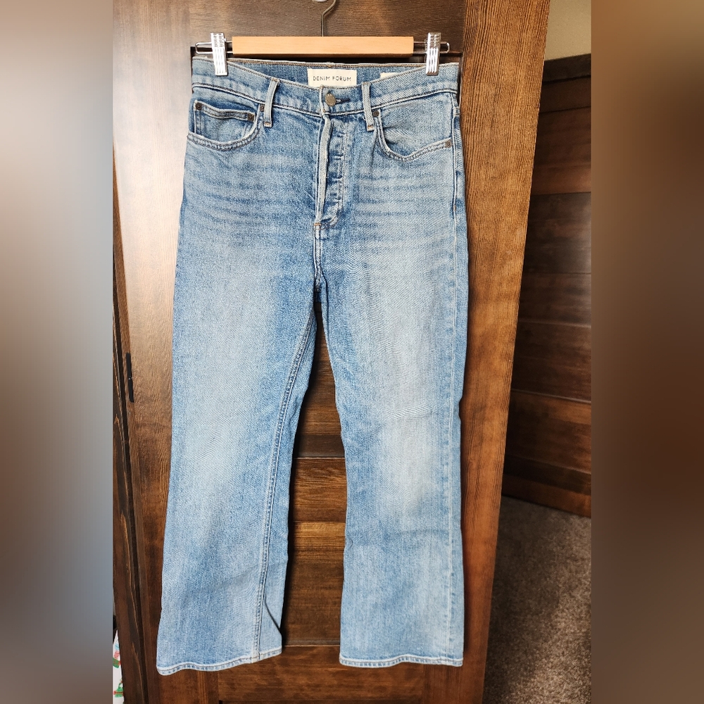 Denim Forum Bailey High Rise Cropped Flare, Size 27